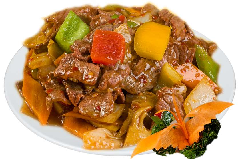 Szechuan beef with rice