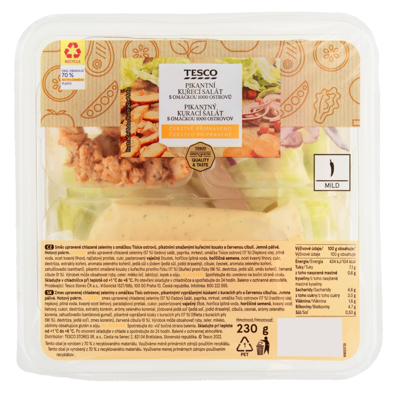 Ts Spicy Chicken Salad With 1000 Island Dressing 230 g