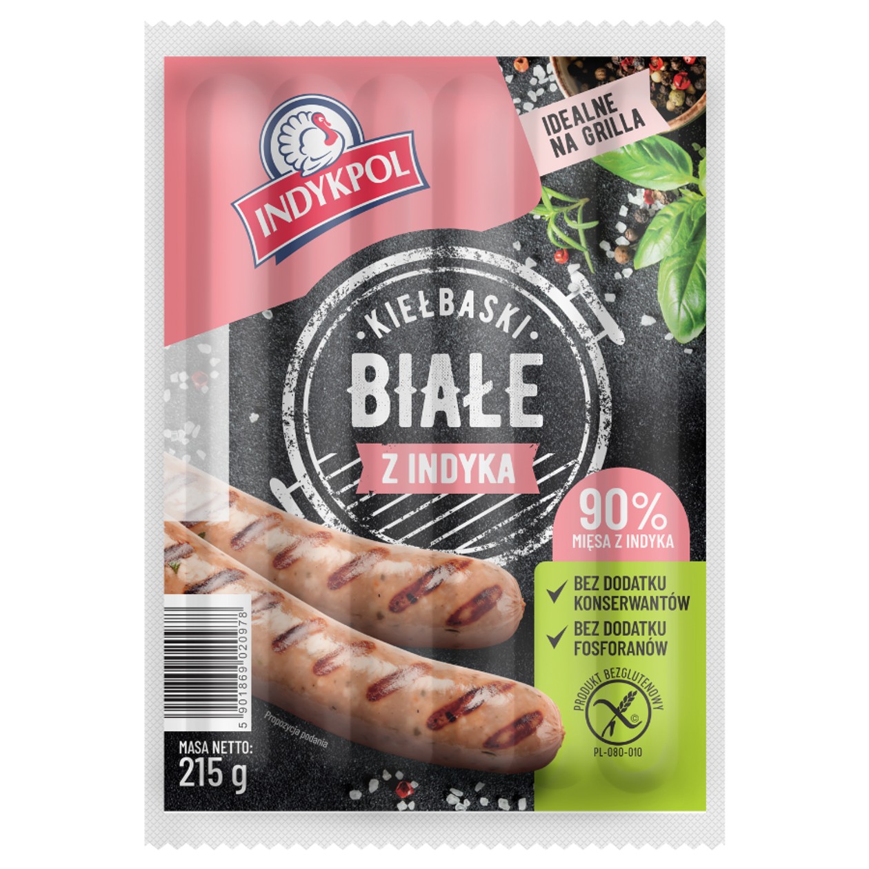 White Turkey Sausages Indykpol 215g (expires soon)