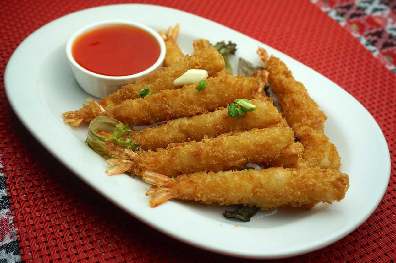 Golden fried shrimps