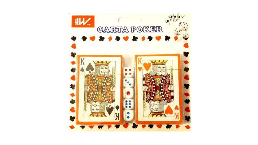 Poker karte 2 špila i 5 kockica