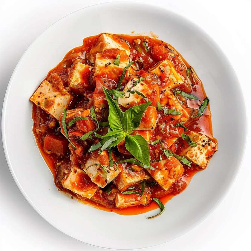 Tofu with tomato sauce