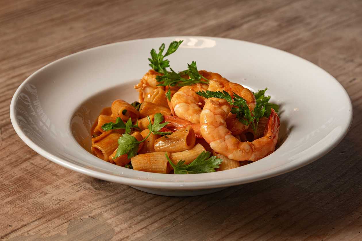 Rigatoni with Shrimp