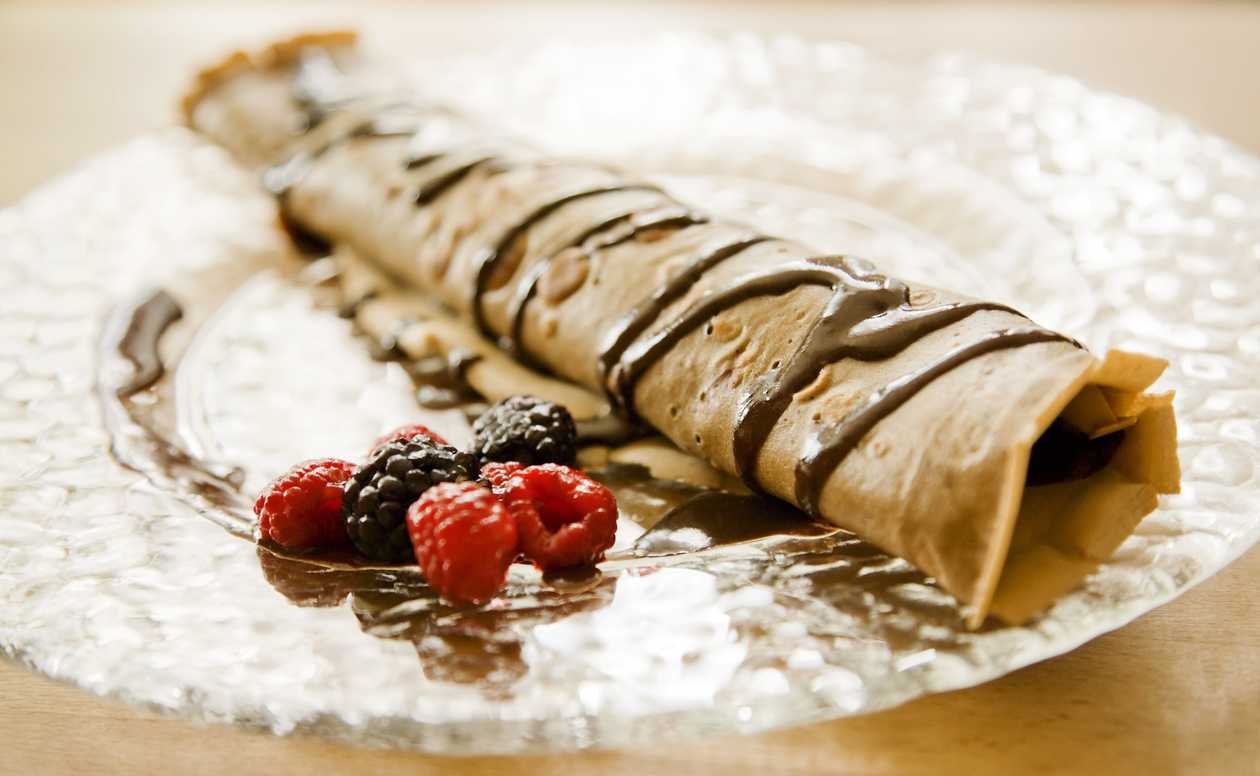 Dark-Chocolate Chip Oat Pancakes