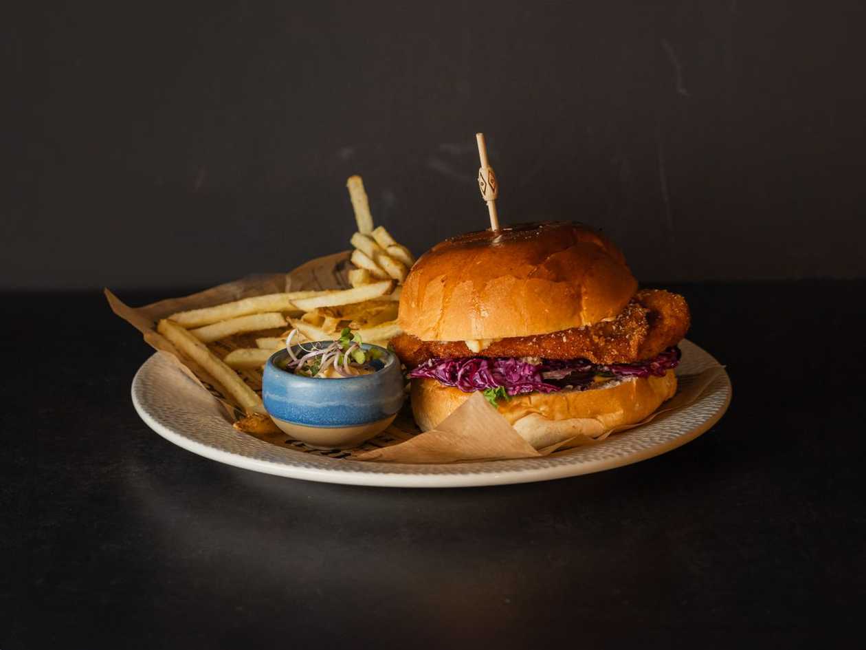 Chicken fried burger