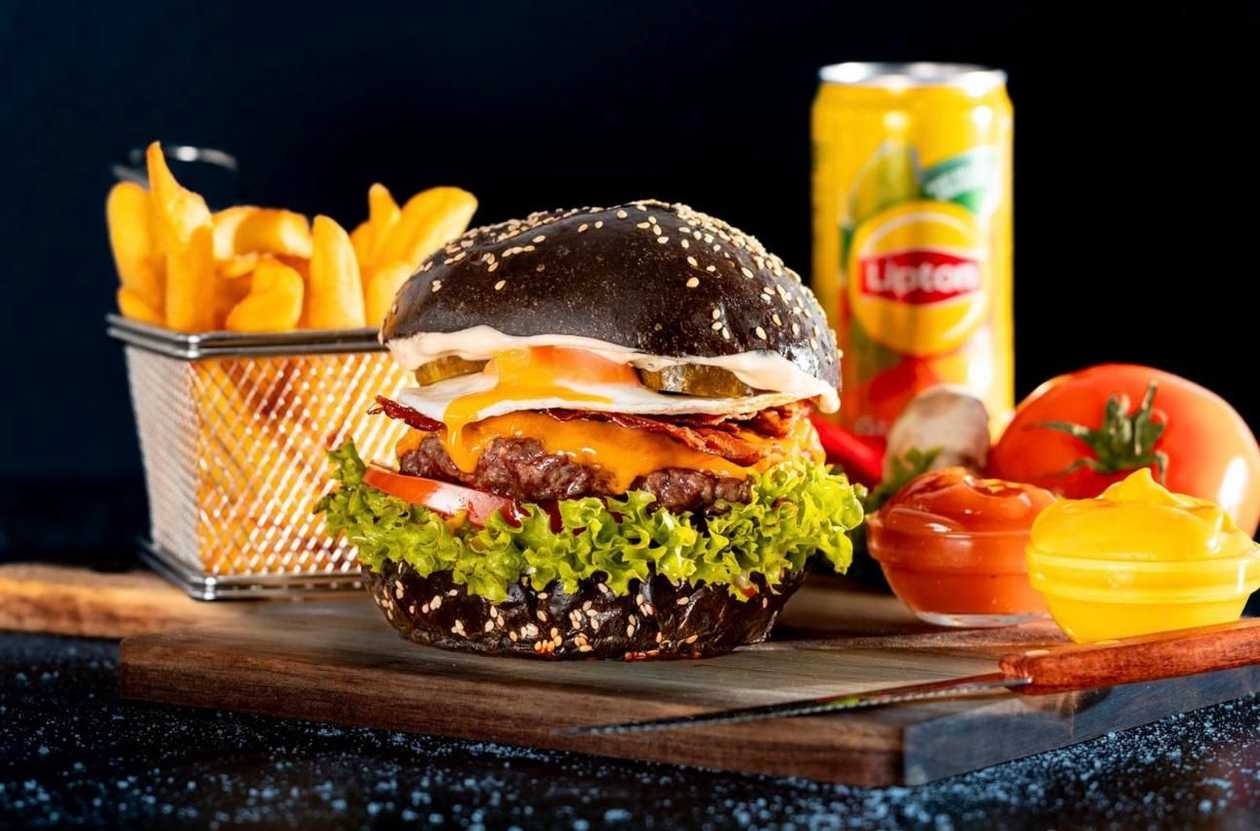 The tanned burger