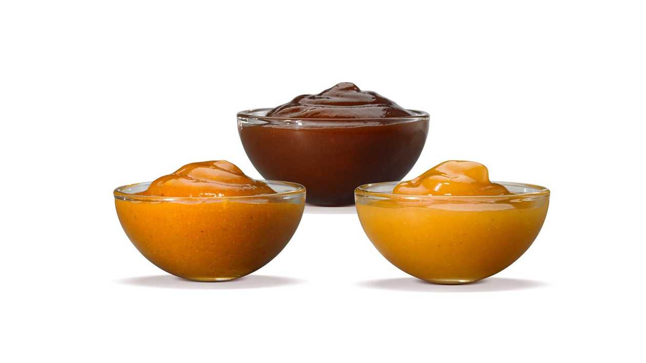 Sada 3 omáček -  BBQ, curry a sladkokyselá