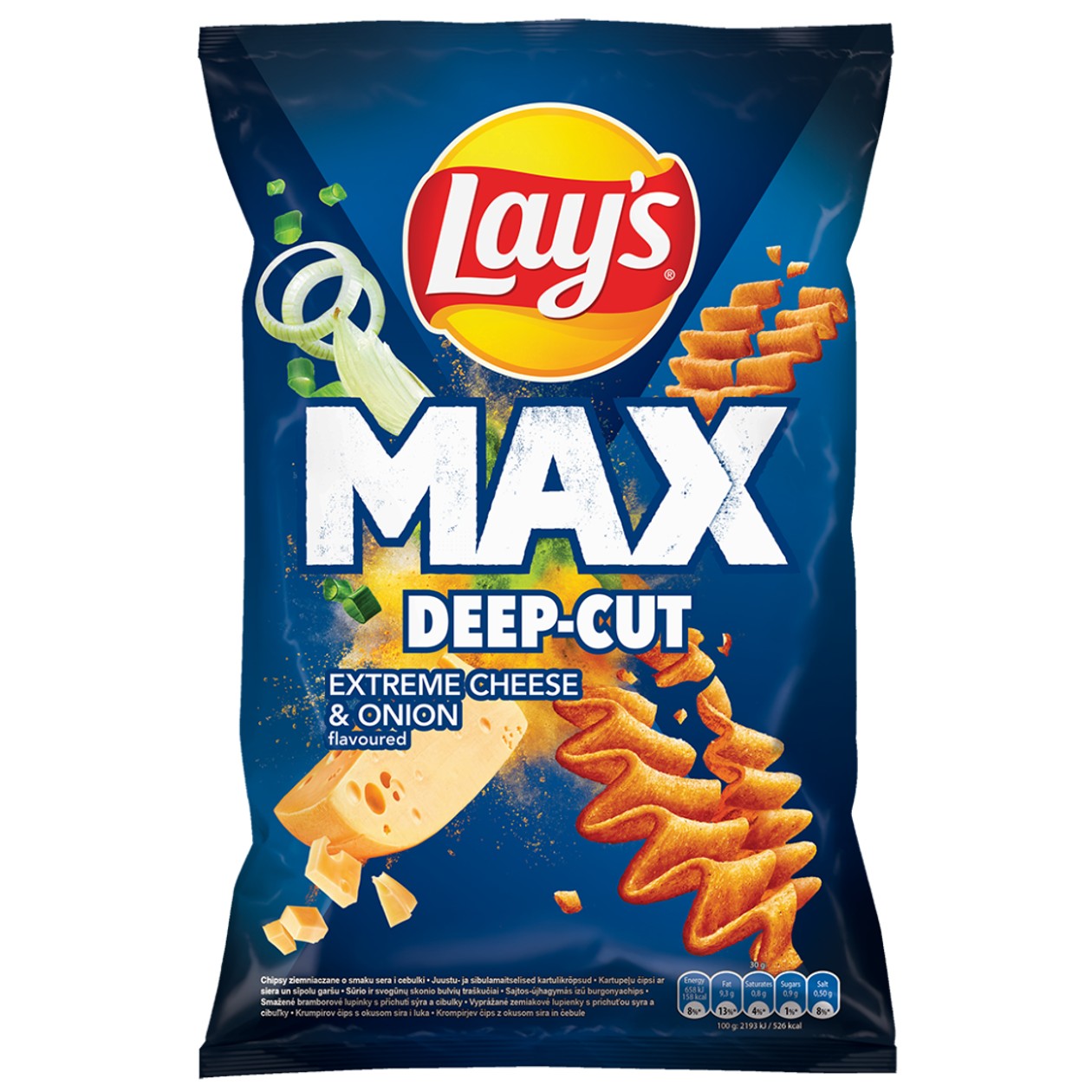 Lay's Maxx Deep Cut Ser Cebula 120g (expires soon)