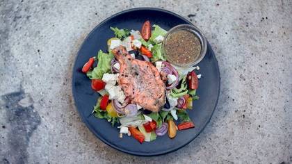 Balsamic Salad with Salmon