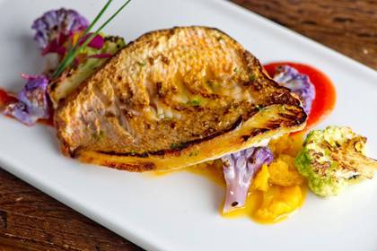 Crispy sea bass fillet