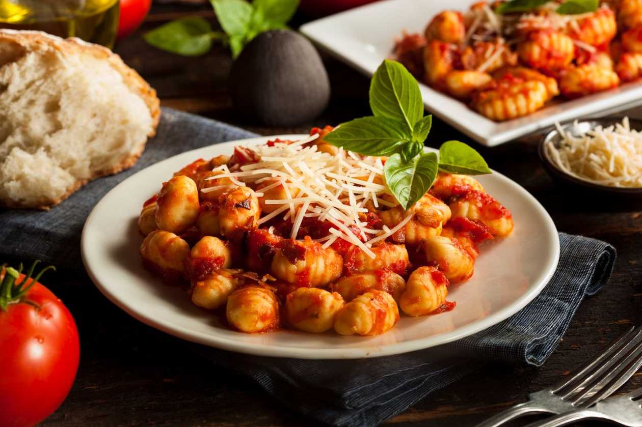 Homemade gnocchi a la brudet