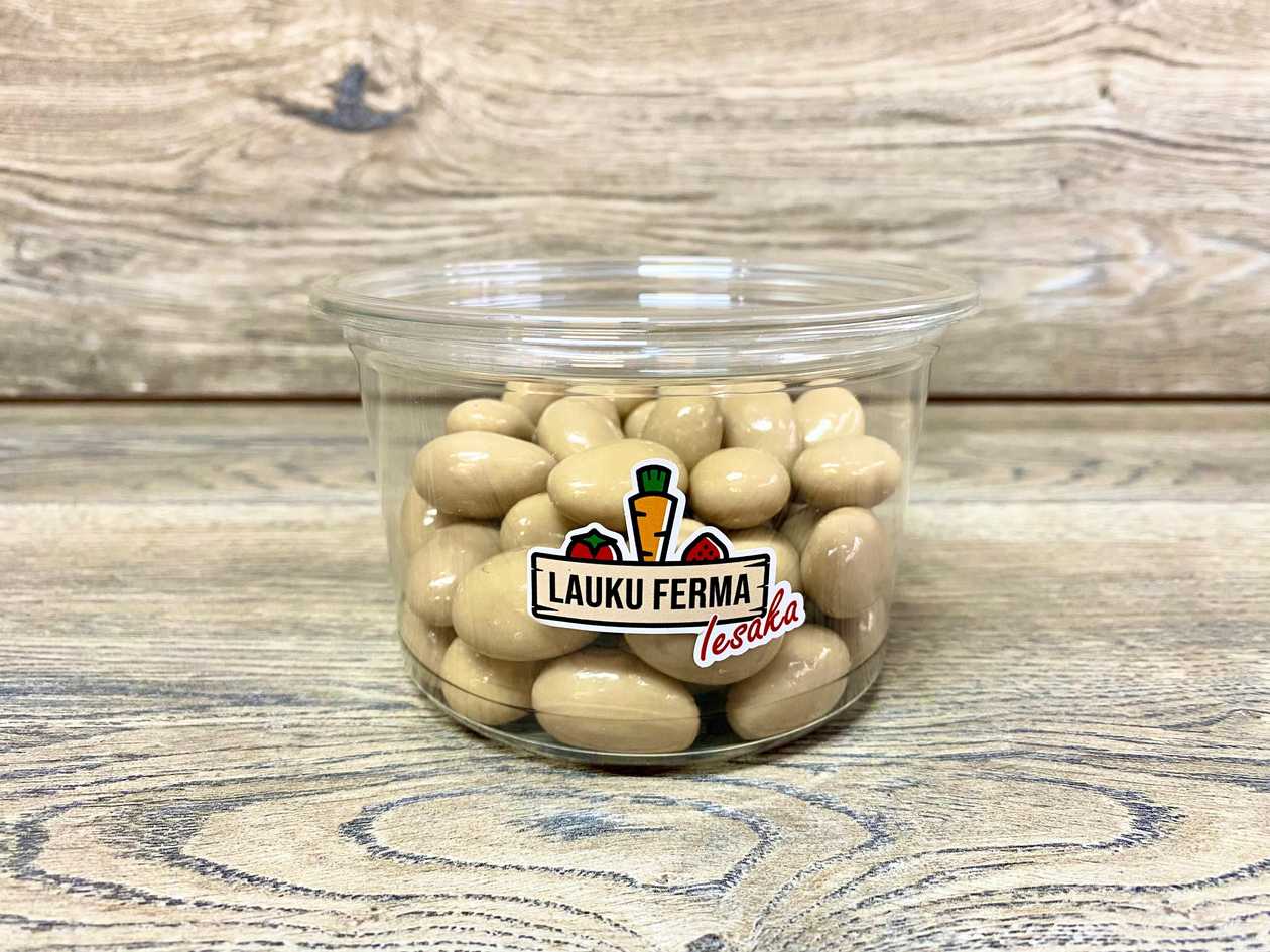 KAPUČINO DRAŽEJAS AR MANDELĒM BALTĀ BEĻĢU ŠOKOLĀDĒ [ 250 G ]