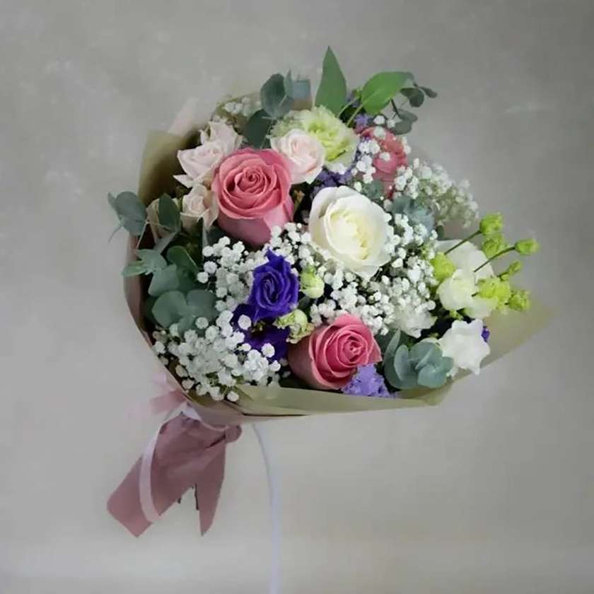 Mix bouquet with gypsopila
