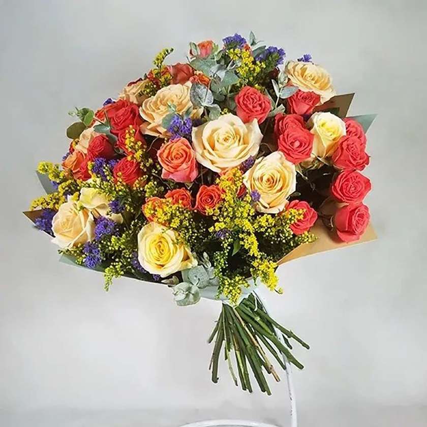 Different roses bouquet