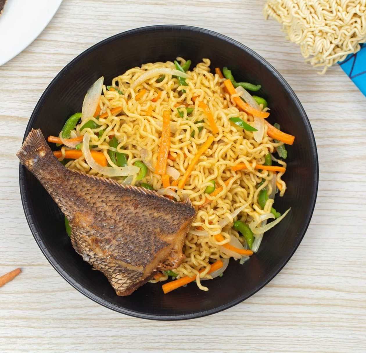 Indomie with Fish, Sardine and Egg