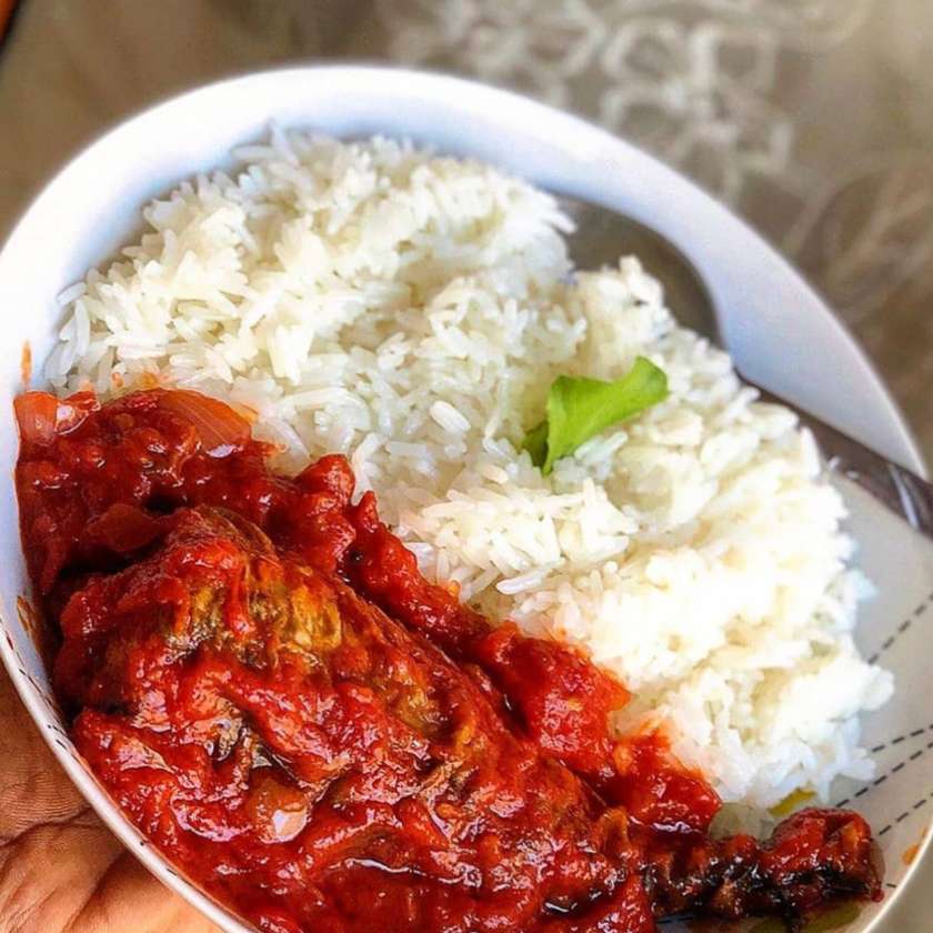 Plain Rice with Fish