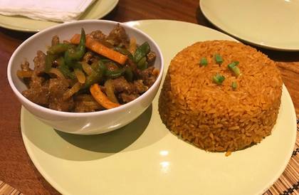 Jollof with Sauce
