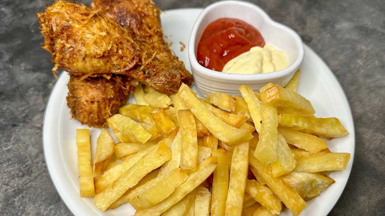Yam Chips with Chicken