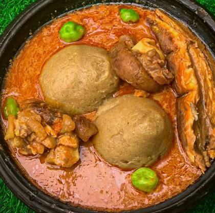 KOKONTE WITH CHICKEN & COWLEG GROUNDNUT SOUP