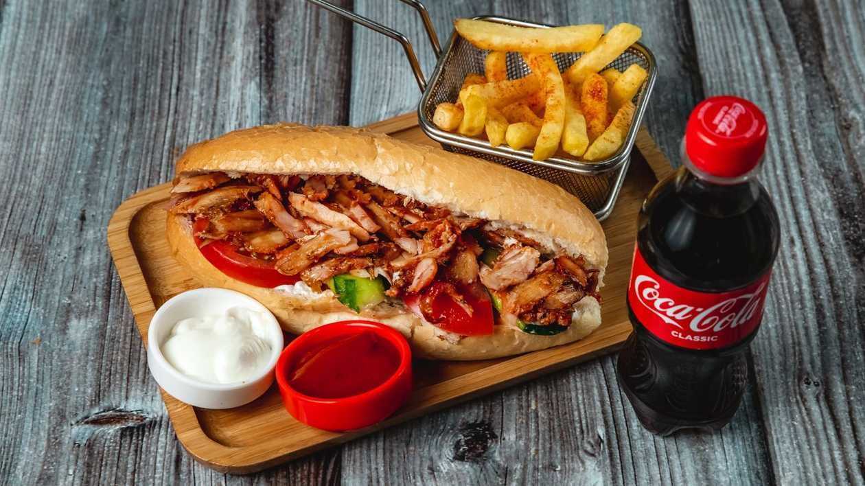 Chicken Doner + French Fries + Coca Cola 300ml