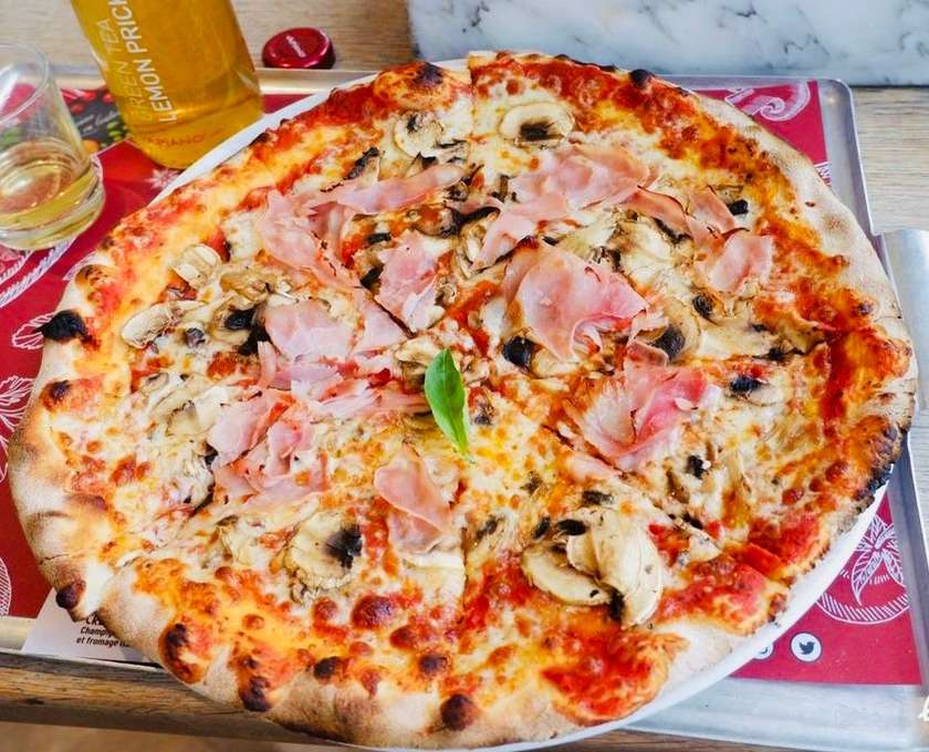 Ham and Mushroom Pizza