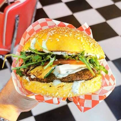 Veggie Burger with Fries and a Drink