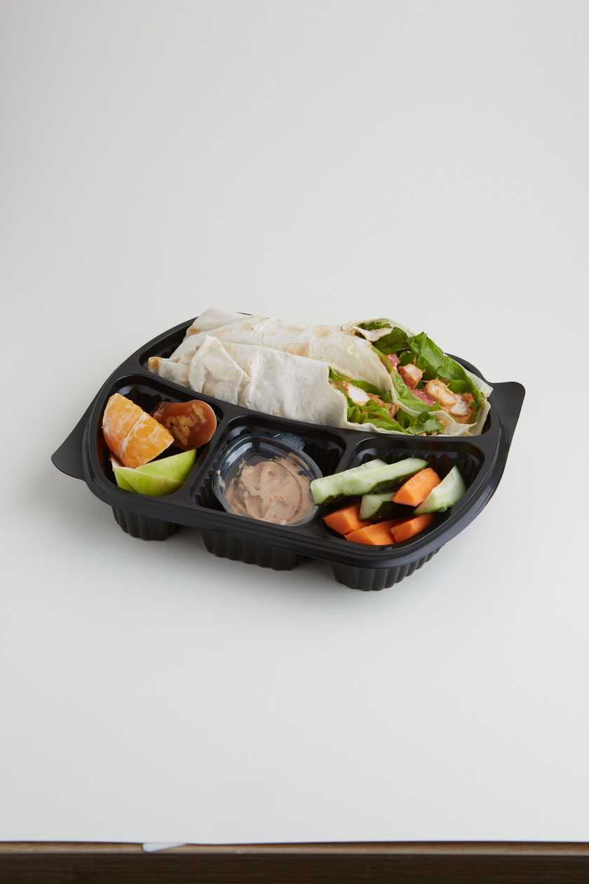 Lunch chicken wrap with vegetables