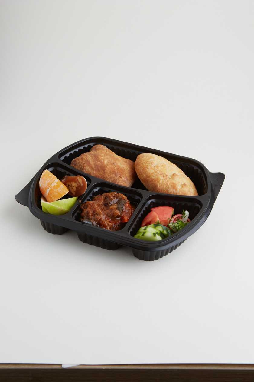 Lunch Ajapsandal with baked goods (fasting)