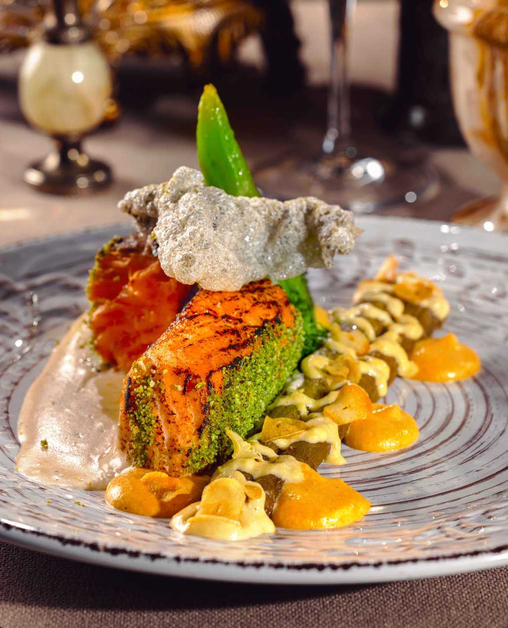 salmon with imeretian adjika