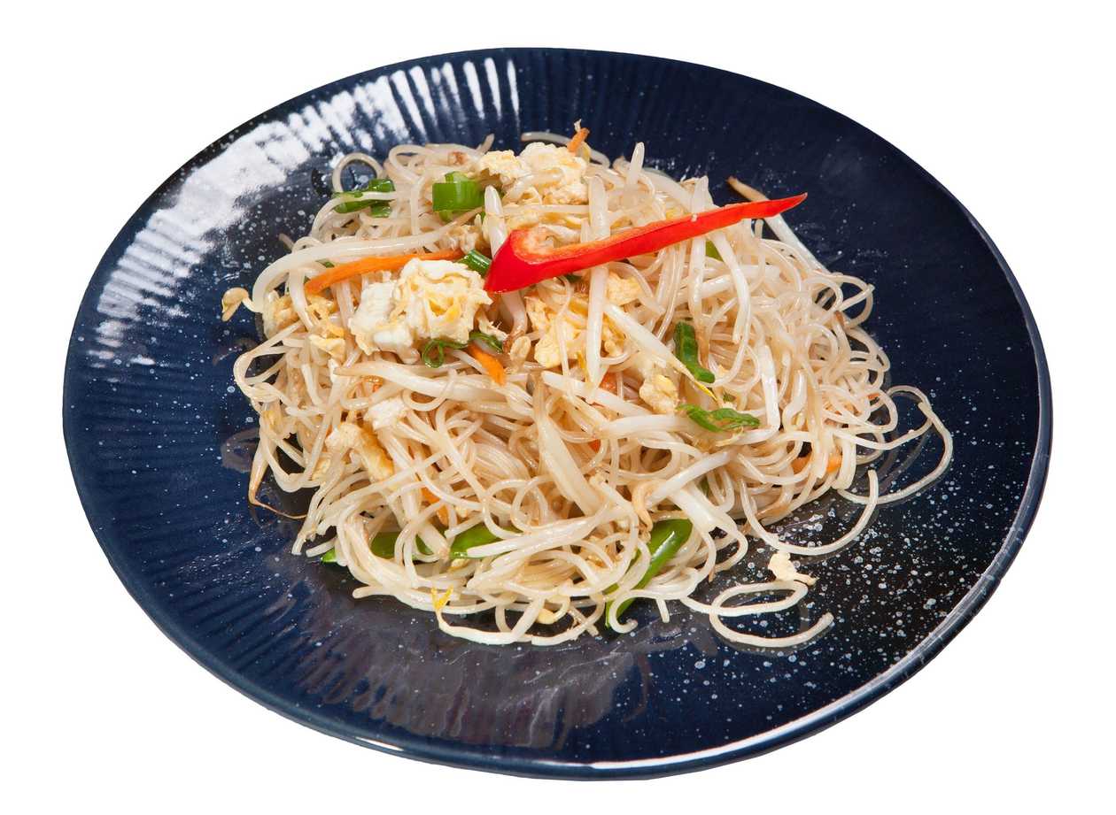 Rice pasta with vegetables