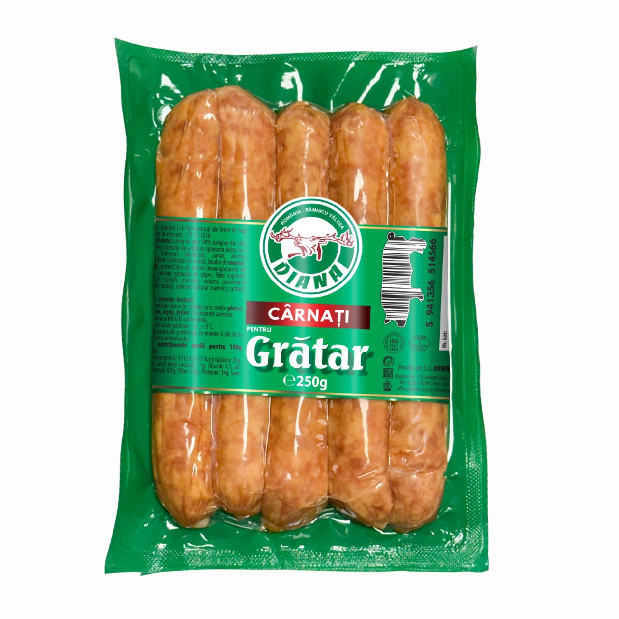 Diana, Carnati pentru Gratar, 250 g (expiră în curând)