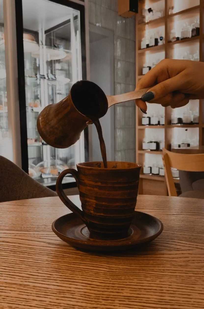 Coffee Cooked in Cezve with Spices