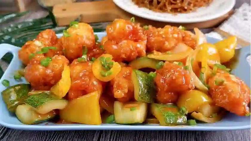 Sweet and sour shrimp"