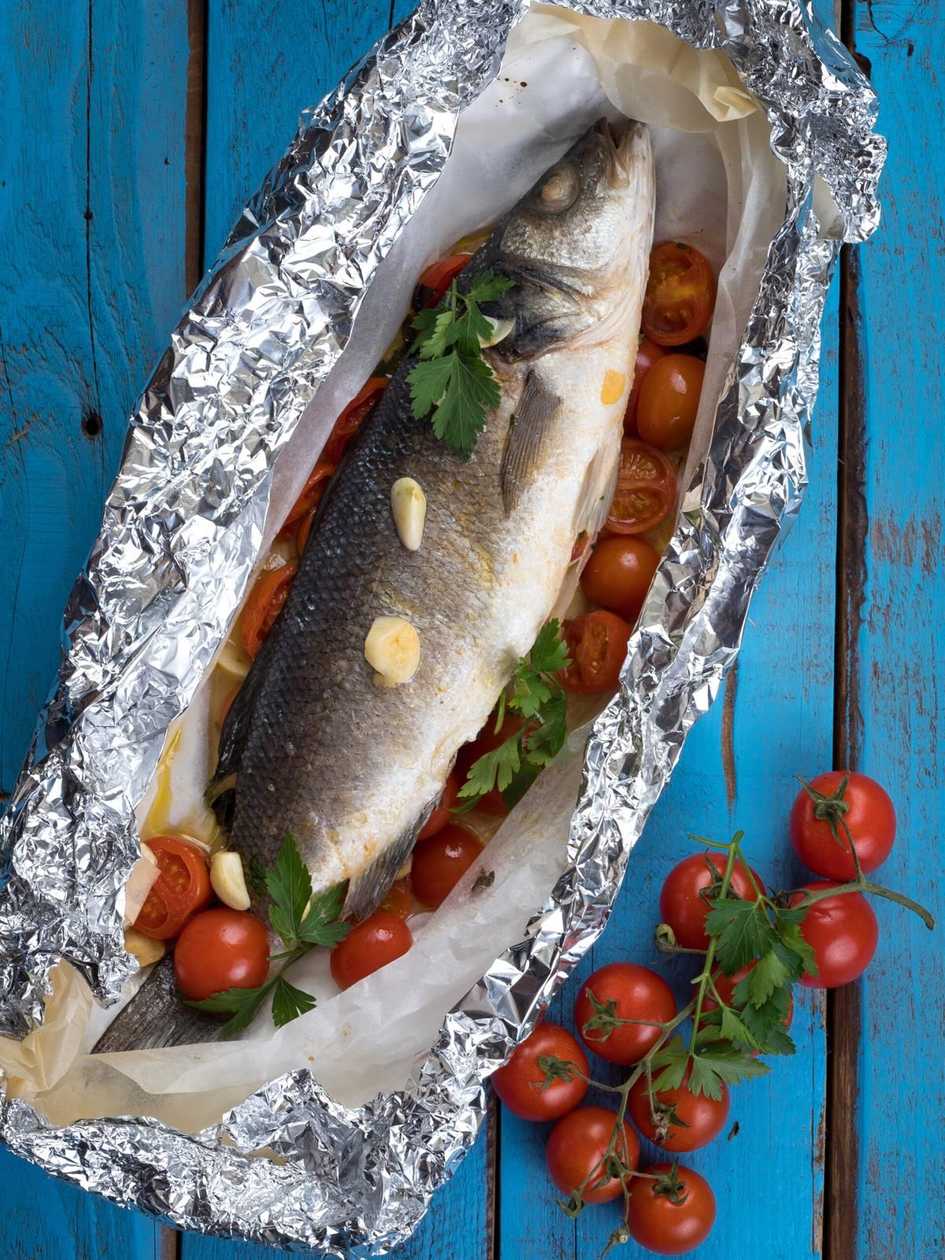 Sea bass a cartuccio