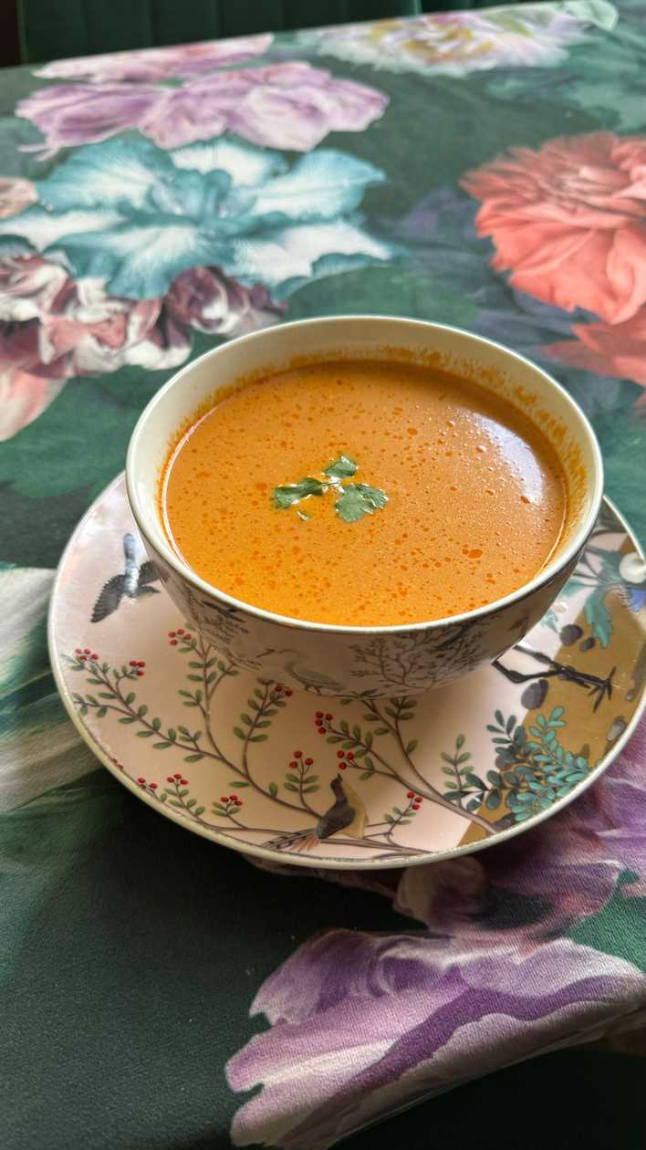 Tomato Soup With Cream and Noodles