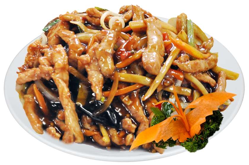 Stir-fried pork with lemongrass, chilli and vegetables