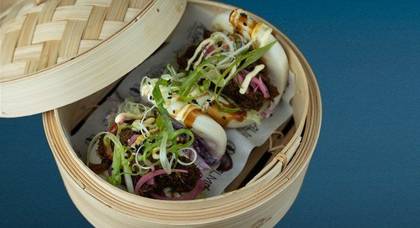 Asian Style pulled pork Bao Buns, 2 Pieces