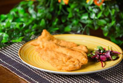 Breaded pork schnitzel