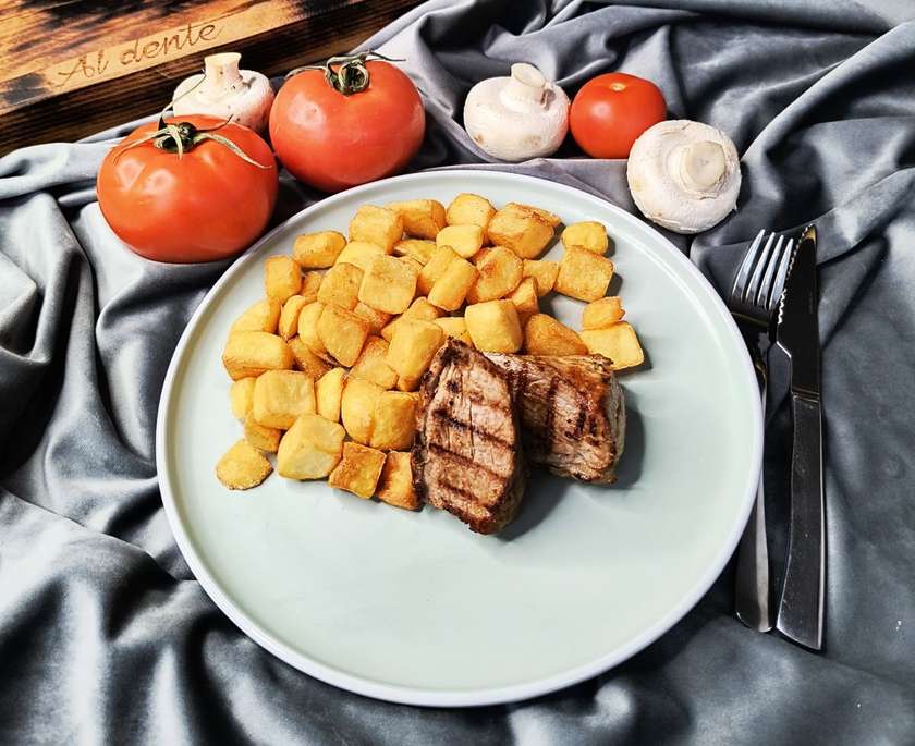 Pork tenderloin, roasted potatoes