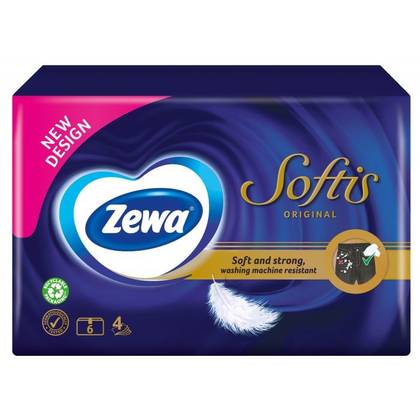 Hand Towels Zewa 4-Ply Softis Regular 6 pcs./Pieces