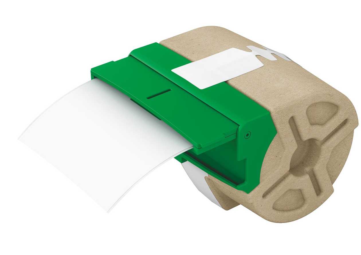 Kleebiste kassett Leitz Icon jooksev lint 88 mm x 10m valge plastikteip - iseliimuv värviline plastiketikett