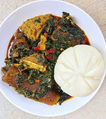 Spicy Nigerian Maple Soup with Fufu