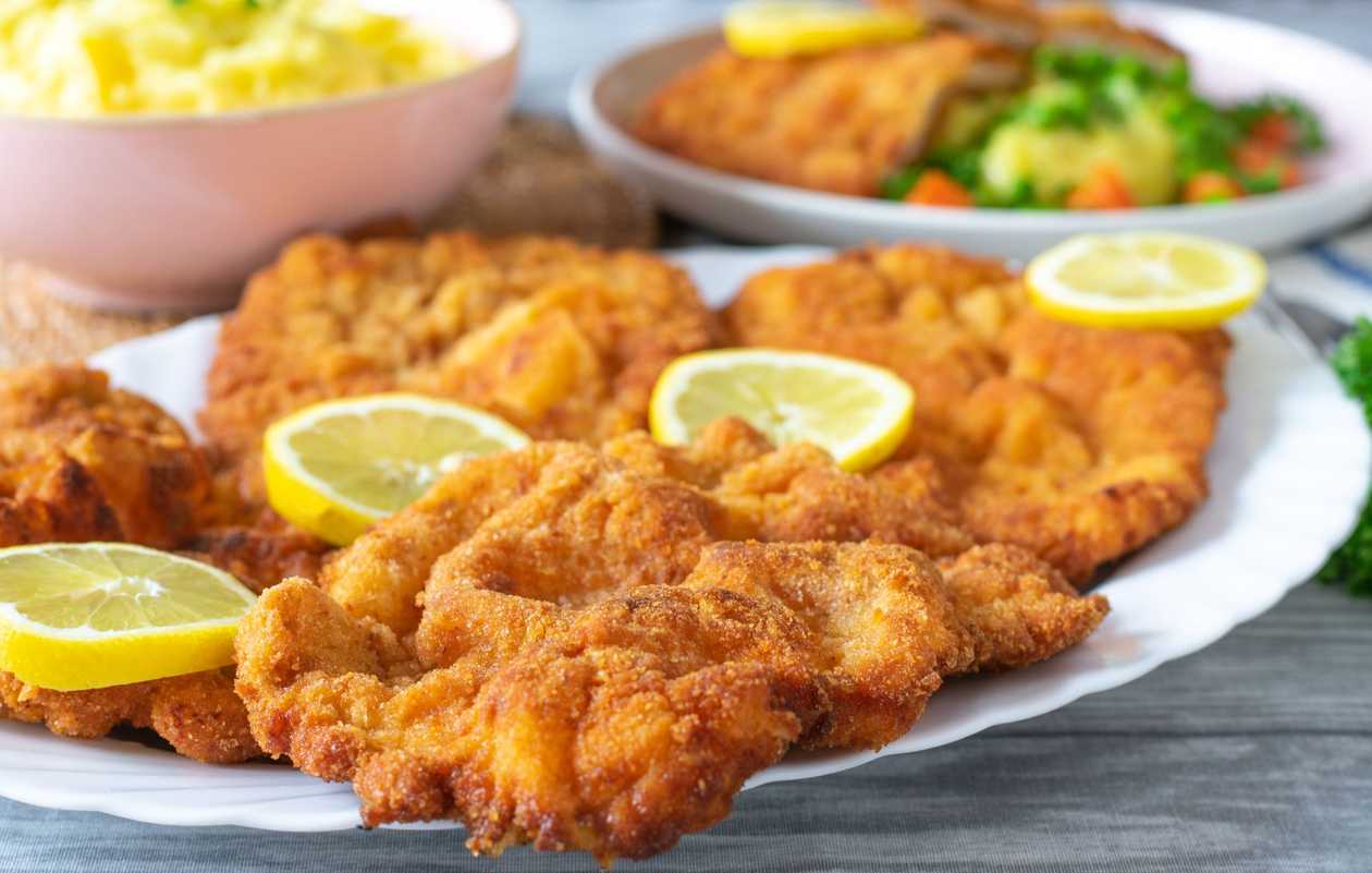 Fried chicken schnitzel