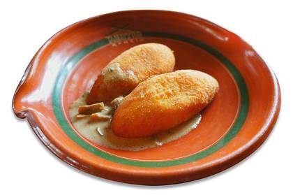 Samogitian potato dumplings (cepelinai)