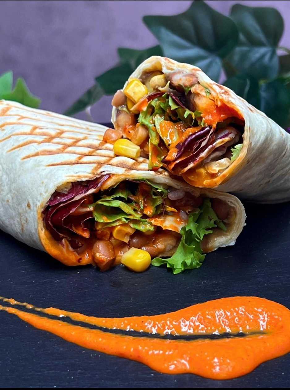 Veggie wrap meniu