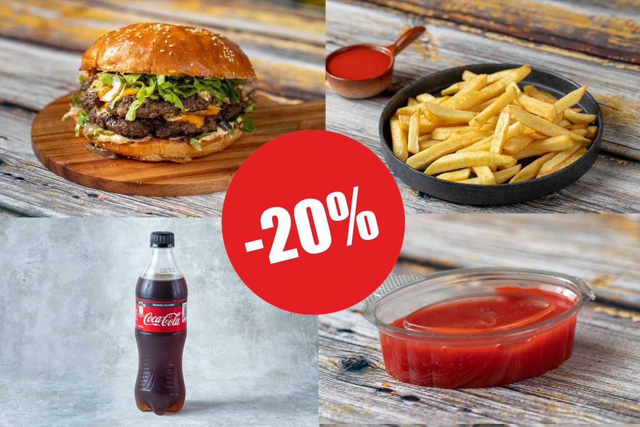 Double Classic Burger Combo Menu