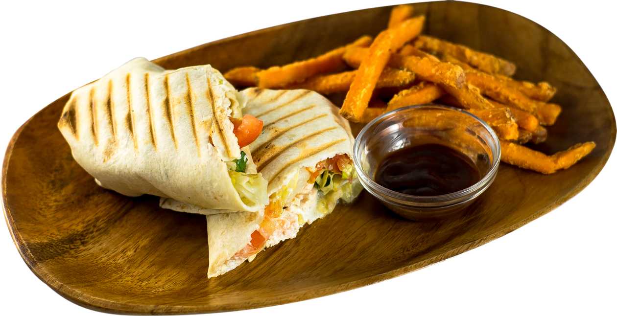 Wrap Cézar s kuracím mäsom, bataty