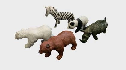 Set of wild animals