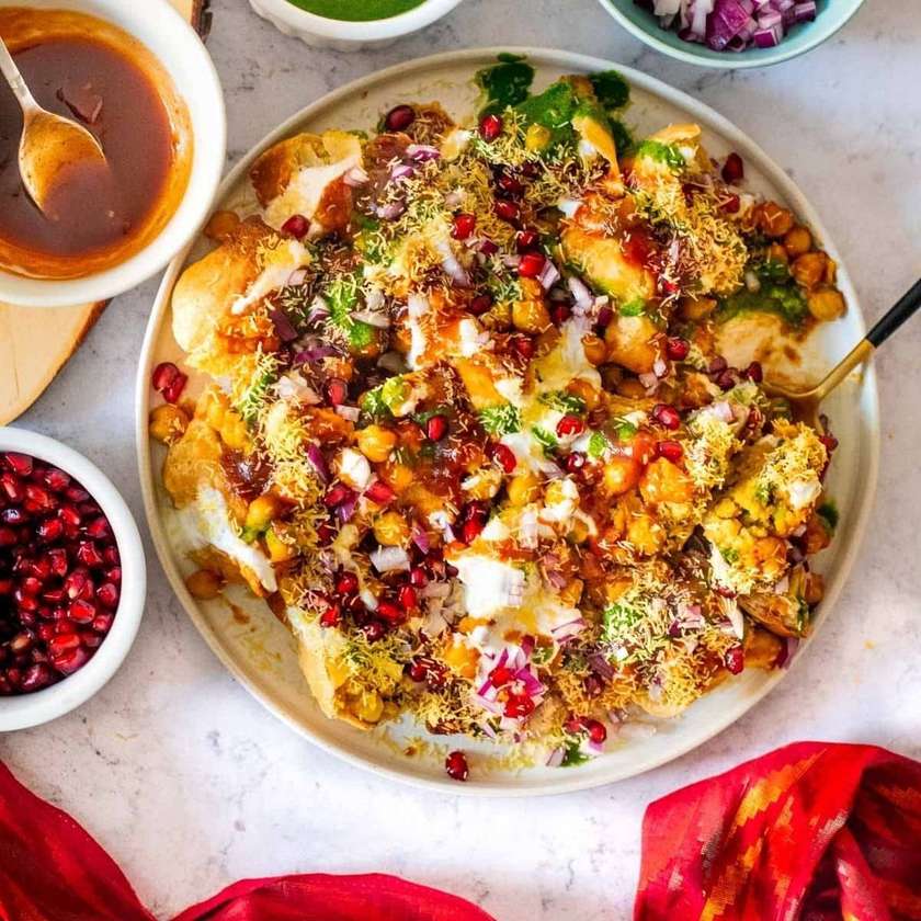 paneer samosa chaat