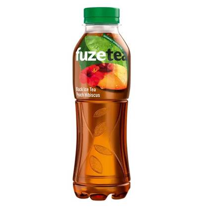 Negazuotas persikų skonio gėrimas FUZE TEA, su kinrožiu ir juodosios arbatos ekstraktu 0,5l